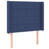 Cabecero Cama | Panel De Cabecera Con Led De Tela Azul 83x16x118/128 Cm Cfw950890