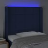 Cabecero Cama | Panel De Cabecera Con Led De Tela Azul 83x16x118/128 Cm Cfw950890