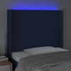 Cabecero Cama | Panel De Cabecera Con Led De Tela Azul 83x16x118/128 Cm Cfw358637