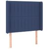 Cabecero Cama | Panel De Cabecera Con Led De Tela Azul 83x16x118/128 Cm Cfw304795