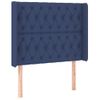 Cabecero Cama | Panel De Cabecera Con Led De Tela Azul 93x16x118/128 Cm Cfw784740