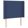 Cabecero Cama | Panel De Cabecera Con Led De Tela Azul 93x16x118/128 Cm Cfw586053