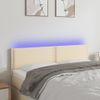 Cabecero Cama | Panel De Cabecera Con Led De Tela Color Crema 144x5x78/88 Cm Cfw672209