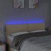 Cabecero Cama | Panel De Cabecera Con Led De Tela Color Crema 144x5x78/88 Cm Cfw672209