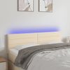 Cabecero Cama | Panel De Cabecera Con Led De Tela Color Crema 144x5x78/88 Cm Cfw364667