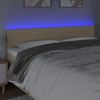 Cabecero Cama | Panel De Cabecera Con Led De Tela Color Crema 180x5x78/88 Cm Cfw441134