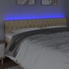 Cabecero Cama | Panel De Cabecera Con Led De Tela Color Crema 180x7x78/88 Cm Cfw538251