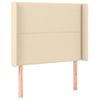 Cabecero Cama | Panel De Cabecera Con Led De Tela Color Crema 83x16x118/128 Cm Cfw781673