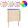 Cabecero Cama | Panel De Cabecera Con Led De Tela Color Crema 83x16x118/128 Cm Cfw748435