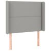 Cabecero Cama | Panel De Cabecera Con Led De Tela Gris Claro 103x16x118/128 Cm Cfw940714