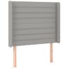 Cabecero Cama | Panel De Cabecera Con Led De Tela Gris Claro 103x16x118/128 Cm Cfw368614