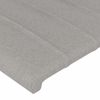 Cabecero Cama | Panel De Cabecera Con Led De Tela Gris Claro 103x16x118/128 Cm Cfw247707