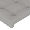 Cabecero Cama | Panel De Cabecera Con Led De Tela Gris Claro 103x16x118/128 Cm Cfw418492