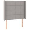 Cabecero Cama | Panel De Cabecera Con Led De Tela Gris Claro 103x16x118/128 Cm Cfw756248