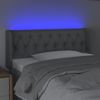 Cabecero Cama | Panel De Cabecera Con Led De Tela Gris Claro 103x16x78/88 Cm Cfw120198