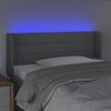 Cabecero Cama | Panel De Cabecera Con Led De Tela Gris Claro 103x16x78/88 Cm Cfw709301