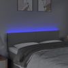 Cabecero Cama | Panel De Cabecera Con Led De Tela Gris Claro 144x5x78/88 Cm Cfw763329