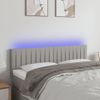 Cabecero Cama | Panel De Cabecera Con Led De Tela Gris Claro 144x5x78/88 Cm Cfw363179