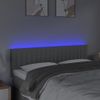 Cabecero Cama | Panel De Cabecera Con Led De Tela Gris Claro 144x5x78/88 Cm Cfw363179