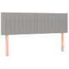 Cabecero Cama | Panel De Cabecera Con Led De Tela Gris Claro 144x5x78/88 Cm Cfw363179