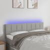 Cabecero Cama | Panel De Cabecera Con Led De Tela Gris Claro 144x5x78/88 Cm Cfw731786