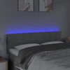 Cabecero Cama | Panel De Cabecera Con Led De Tela Gris Claro 144x5x78/88 Cm Cfw731786