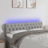 Cabecero Cama | Panel De Cabecera Con Led De Tela Gris Claro 144x7x78/88 Cm Cfw475311