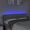 Cabecero Cama | Panel De Cabecera Con Led De Tela Gris Claro 144x7x78/88 Cm Cfw475311