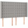 Cabecero Cama | Panel De Cabecera Con Led De Tela Gris Claro 147x16x118/128 Cm Cfw835936