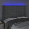 Cabecero Cama | Panel De Cabecera Con Led De Tela Gris Claro 147x16x118/128 Cm Cfw835936