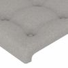 Cabecero Cama | Panel De Cabecera Con Led De Tela Gris Claro 147x16x118/128 Cm Cfw835936