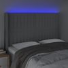 Cabecero Cama | Panel De Cabecera Con Led De Tela Gris Claro 147x16x118/128 Cm Cfw869218