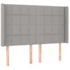 Cabecero Cama | Panel De Cabecera Con Led De Tela Gris Claro 147x16x118/128 Cm Cfw867082