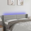 Cabecero Cama | Panel De Cabecera Con Led De Tela Gris Claro 147x16x78/88 Cm Cfw528503