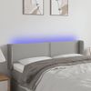 Cabecero Cama | Panel De Cabecera Con Led De Tela Gris Claro 147x16x78/88 Cm Cfw305254