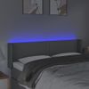 Cabecero Cama | Panel De Cabecera Con Led De Tela Gris Claro 147x16x78/88 Cm Cfw305254