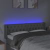 Cabecero Cama | Panel De Cabecera Con Led De Tela Gris Claro 147x16x78/88 Cm Cfw167718