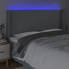 Cabecero Cama | Panel De Cabecera Con Led De Tela Gris Claro 163x16x118/128 Cm Cfw940220