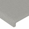 Cabecero Cama | Panel De Cabecera Con Led De Tela Gris Claro 163x16x118/128 Cm Cfw940220