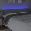 Cabecero Cama | Panel De Cabecera Con Led De Tela Gris Claro 163x16x78/88 Cm Cfw723330