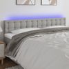 Cabecero Cama | Panel De Cabecera Con Led De Tela Gris Claro 180x5x78/88 Cm Cfw395036