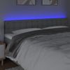 Cabecero Cama | Panel De Cabecera Con Led De Tela Gris Claro 180x5x78/88 Cm Cfw395036