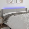 Cabecero Cama | Panel De Cabecera Con Led De Tela Gris Claro 183x16x78/88 Cm Cfw267735