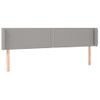 Cabecero Cama | Panel De Cabecera Con Led De Tela Gris Claro 183x16x78/88 Cm Cfw267735