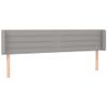 Cabecero Cama | Panel De Cabecera Con Led De Tela Gris Claro 183x16x78/88 Cm Cfw299065