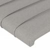 Cabecero Cama | Panel De Cabecera Con Led De Tela Gris Claro 203x16x118/128 Cm Cfw942269