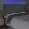 Cabecero Cama | Panel De Cabecera Con Led De Tela Gris Claro 203x16x118/128 Cm Cfw408825