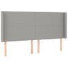 Cabecero Cama | Panel De Cabecera Con Led De Tela Gris Claro 203x16x118/128 Cm Cfw693563