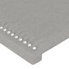 Cabecero Cama | Panel De Cabecera Con Led De Tela Gris Claro 203x16x118/128 Cm Cfw154435