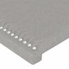 Cabecero Cama | Panel De Cabecera Con Led De Tela Gris Claro 83x16x118/128 Cm Cfw548639